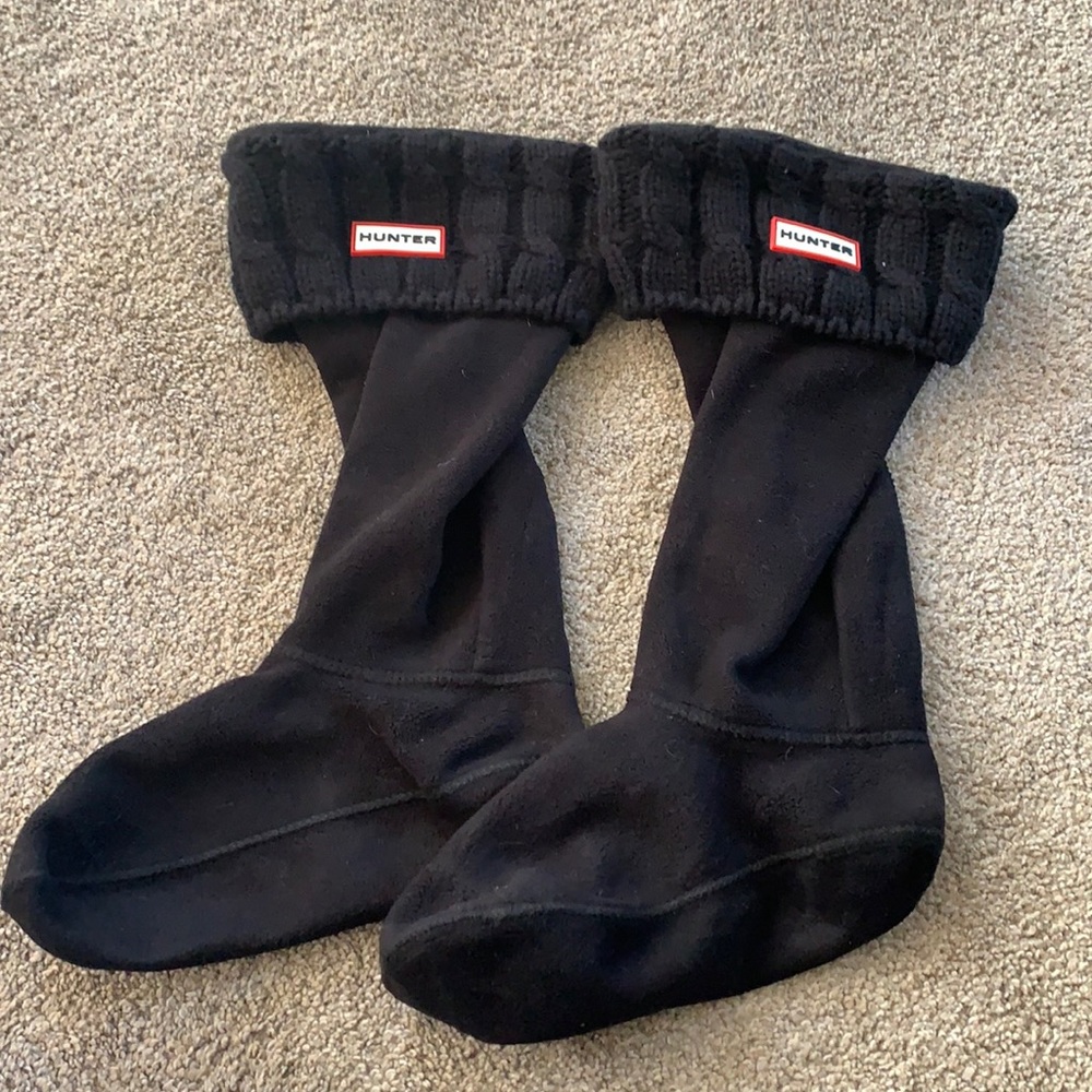 Hunter Cable Cuff Tall Socks